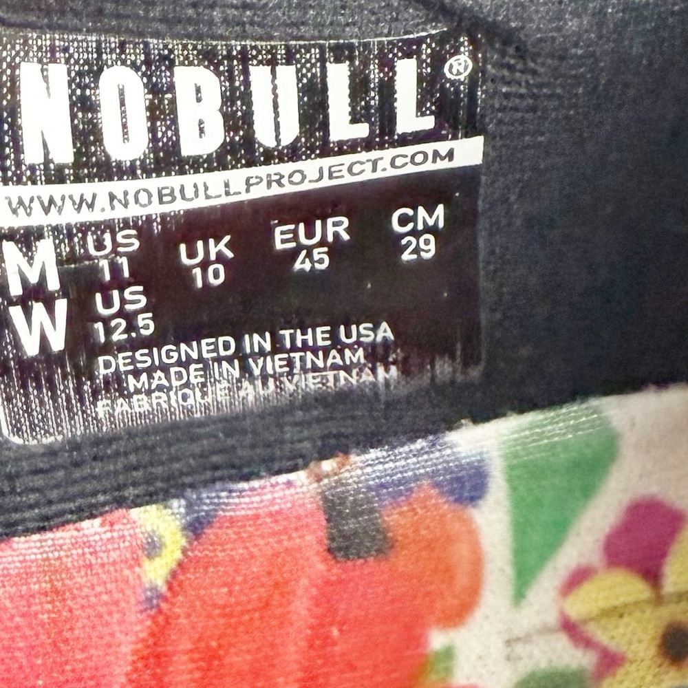 Nobull Black Floral Mesh Sneakers Size 11 - Picture 7 of 7
